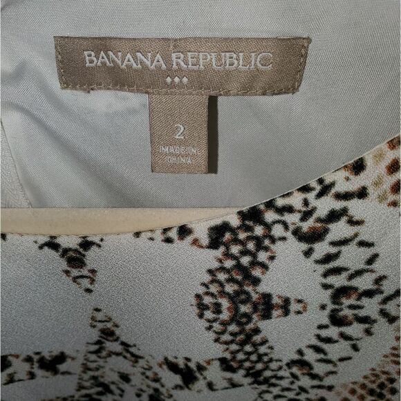 Banana Republic Outlet Geometric Snake Print Classy Sleeveless Mini Dress - Picture 9 of 9